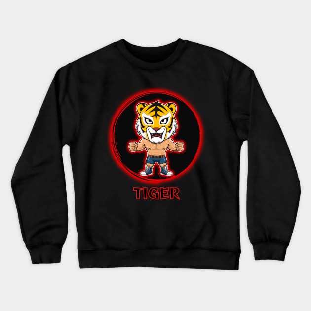 tiger wrestler Crewneck Sweatshirt by Moulezitouna